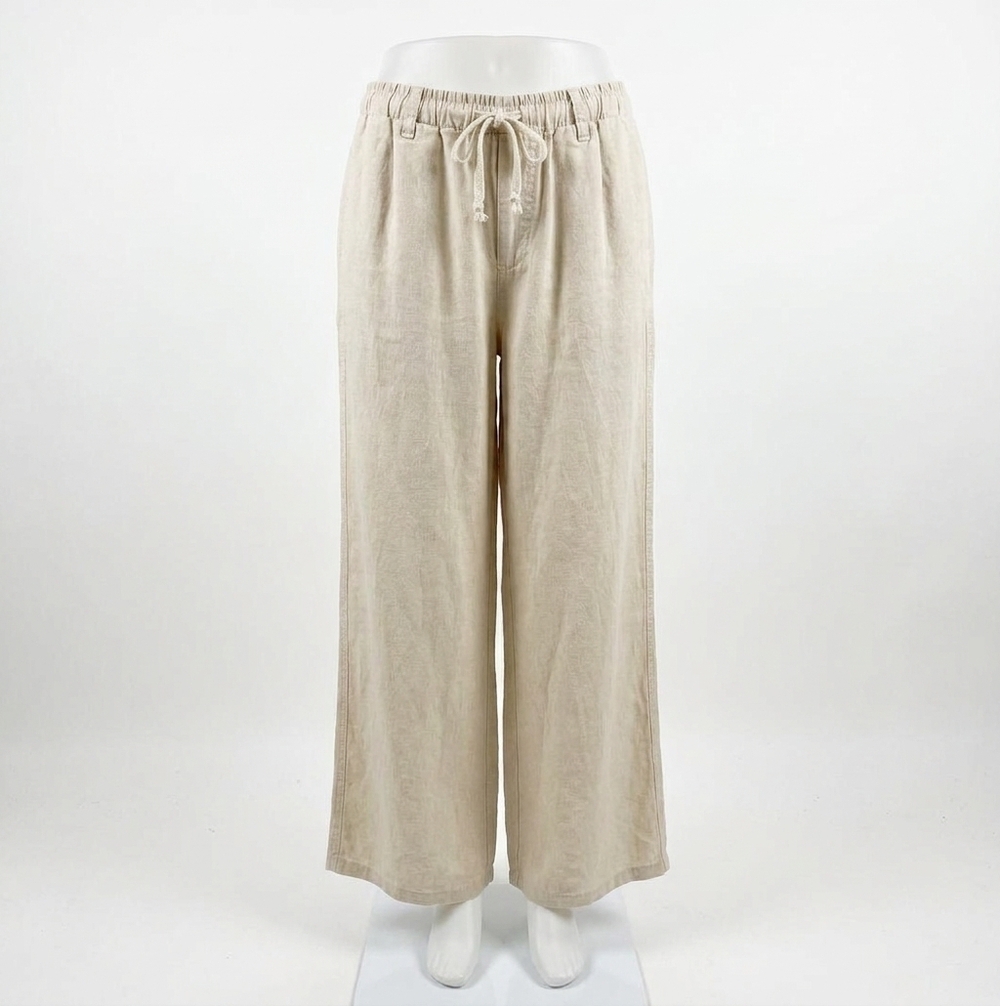 NEW VINTAGE HAVANA women's tessa tencel wide leg pant in tan